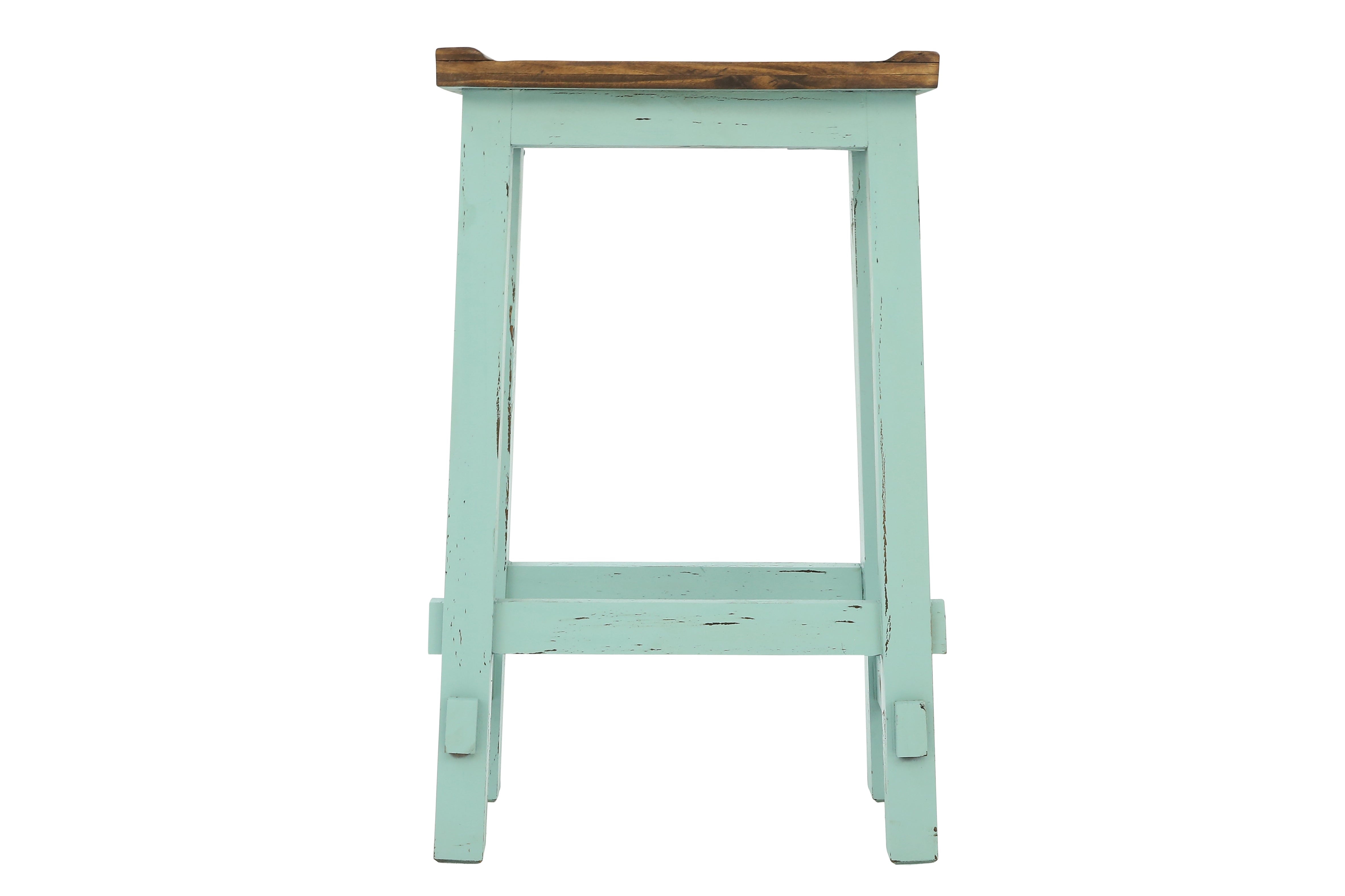 Lawman 30" Saddle Stool - Turquoise