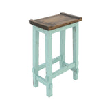 Lawman 30" Saddle Stool - Turquoise - Additional View 1