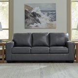 Ashley Furniture - BOLSENA ADMIRAL LEATHER SOFA - Blue Leather Match - Sofas - Additional View 1