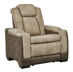Ashley Furniture - Next-Gen Power Recliner - Sand - Beige Faux Leather - Recliners