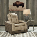 Ashley Furniture - Next-Gen Power Recliner - Sand - Beige Faux Leather - Recliners - Additional View 1