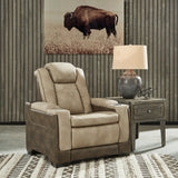 Ashley Furniture - Next-Gen Power Recliner - Sand - Beige Faux Leather - Recliners - Additional View 1