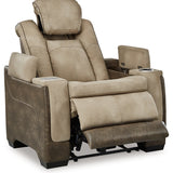 Ashley Furniture - Next-Gen Power Recliner - Sand - Beige Faux Leather - Recliners - Additional View 2