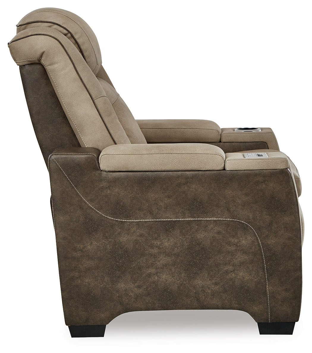 Ashley Furniture - Next-Gen Power Recliner - Sand - Beige Faux Leather - Recliners - Additional View 3