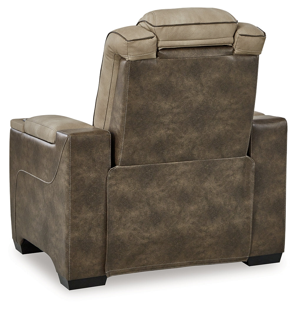 Ashley Furniture - Next-Gen Power Recliner - Sand - Beige Faux Leather - Recliners - Additional View 4