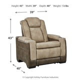 Ashley Furniture - Next-Gen Power Recliner - Sand - Beige Faux Leather - Recliners - Additional View 10