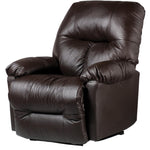 WANDERER CHOCOLATE LEATHER SPACE SAVER RECLINER - Additional View 1