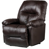 WANDERER CHOCOLATE LEATHER SPACE SAVER RECLINER - Additional View 1