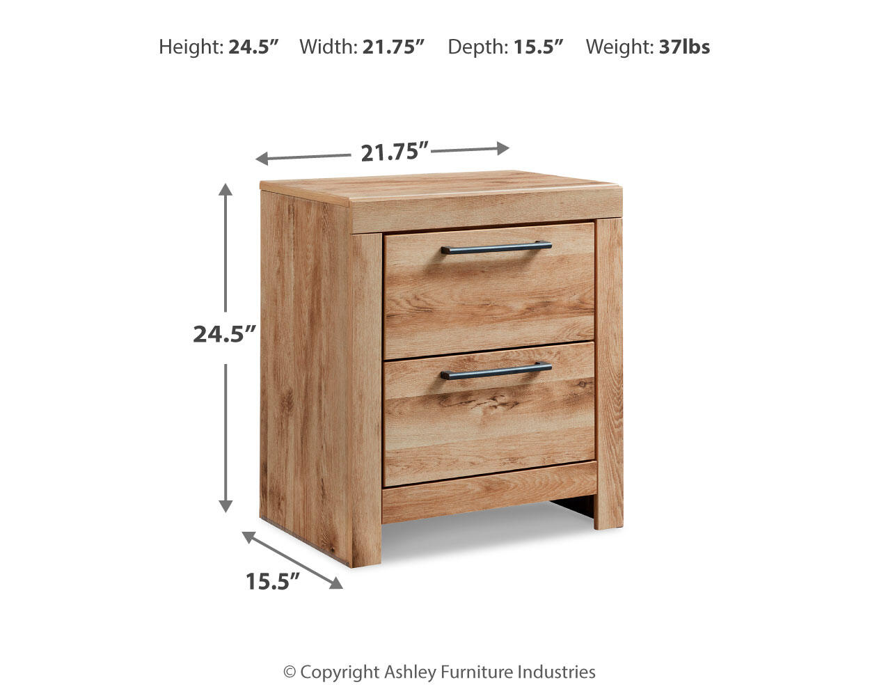 Ashley Furniture - Hyanna Nightstand - Brown - Beige Wood - Nightstands - Additional View 8