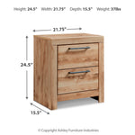 Ashley Furniture - Hyanna Nightstand - Brown - Beige Wood - Nightstands - Additional View 8