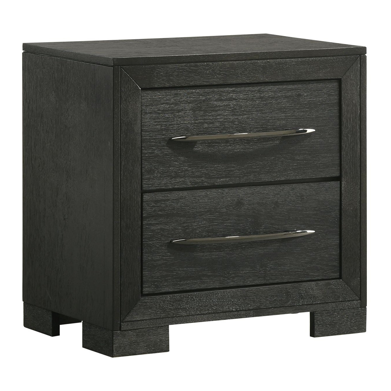 Elements International - ALLAN BLACK NIGHTSTAND - Wood - Nightstands