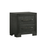 Elements International - ALLAN BLACK NIGHTSTAND - Wood - Nightstands