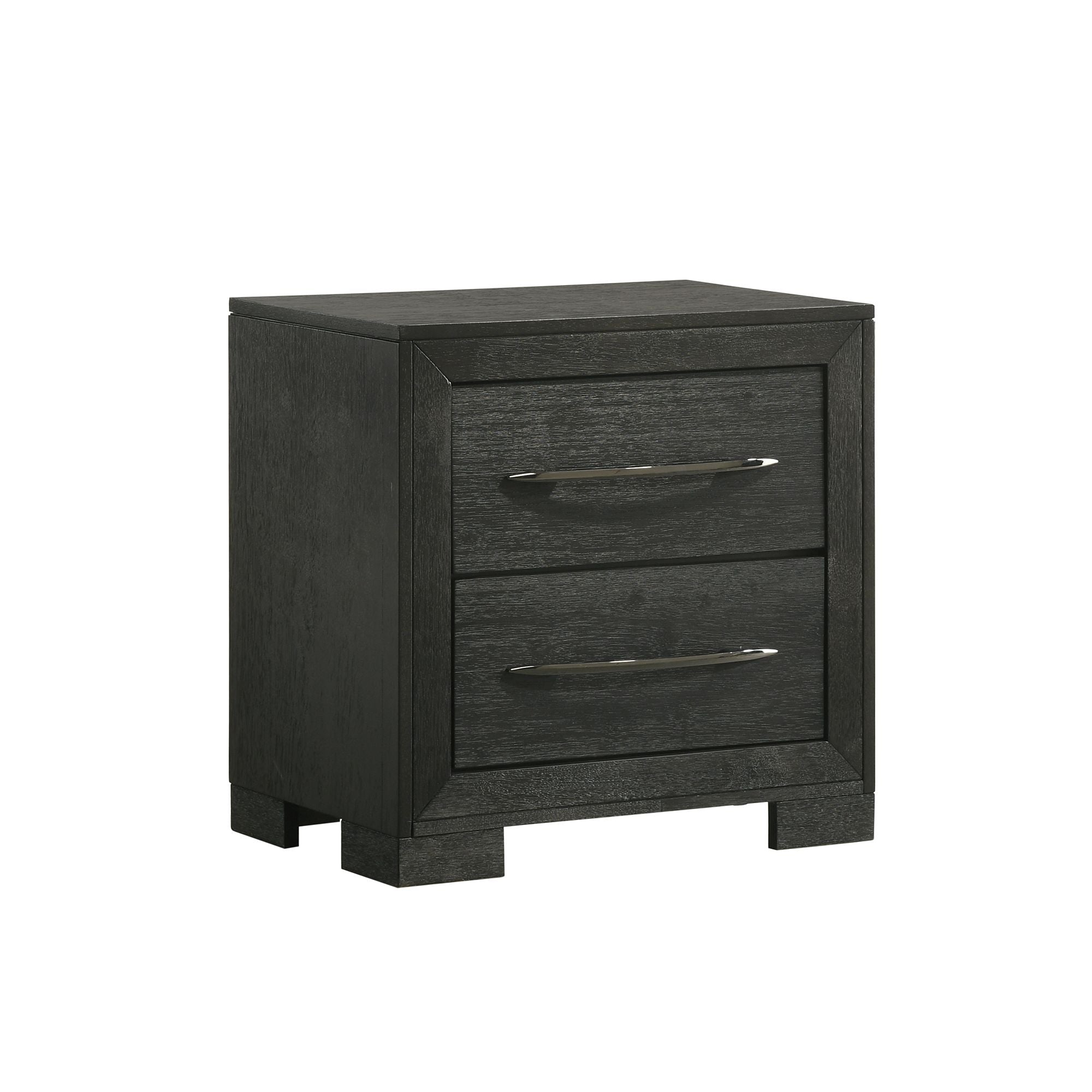 Elements International - ALLAN BLACK NIGHTSTAND - Wood - Nightstands