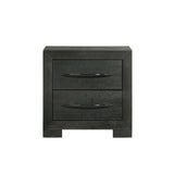 Elements International - ALLAN BLACK NIGHTSTAND - Wood - Nightstands - Additional View 1