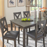 Ashley Furniture - CAITBROOK 7PC DINING SET - Gray Fabric|Wood - Dining Room Sets - Additional View 5