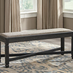 Ashley Furniture - Tyler Creek Upholstered Bench - Beige Fabric|Wood - Benches - Additional View 1