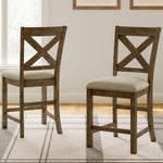 Ashley Furniture - MORIVILLE 24" BARSTOOL - Beige Fabric|Wood - Stools - Additional View 1