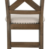 Ashley Furniture - MORIVILLE 24" BARSTOOL - Beige Fabric|Wood - Stools - Additional View 5