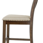 Ashley Furniture - MORIVILLE 24" BARSTOOL - Beige Fabric|Wood - Stools - Additional View 8