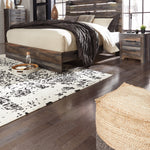 Ashley Furniture - Drystan King Panel Bed With Lights - Brown - Beige Wood - Beds - Additional View 5