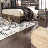 Ashley Furniture - Drystan King Panel Bed With Lights - Brown - Beige Wood - Beds - Additional View 5