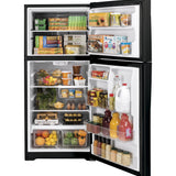 GE BLACK 21.9CU TOP FREEZER REFRIGERATOR - Refrigerators - Additional View 1
