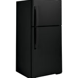 GE BLACK 21.9CU TOP FREEZER REFRIGERATOR - Refrigerators - Additional View 2