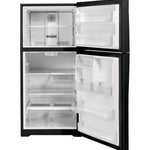 GE BLACK 21.9CU TOP FREEZER REFRIGERATOR - Refrigerators - Additional View 3