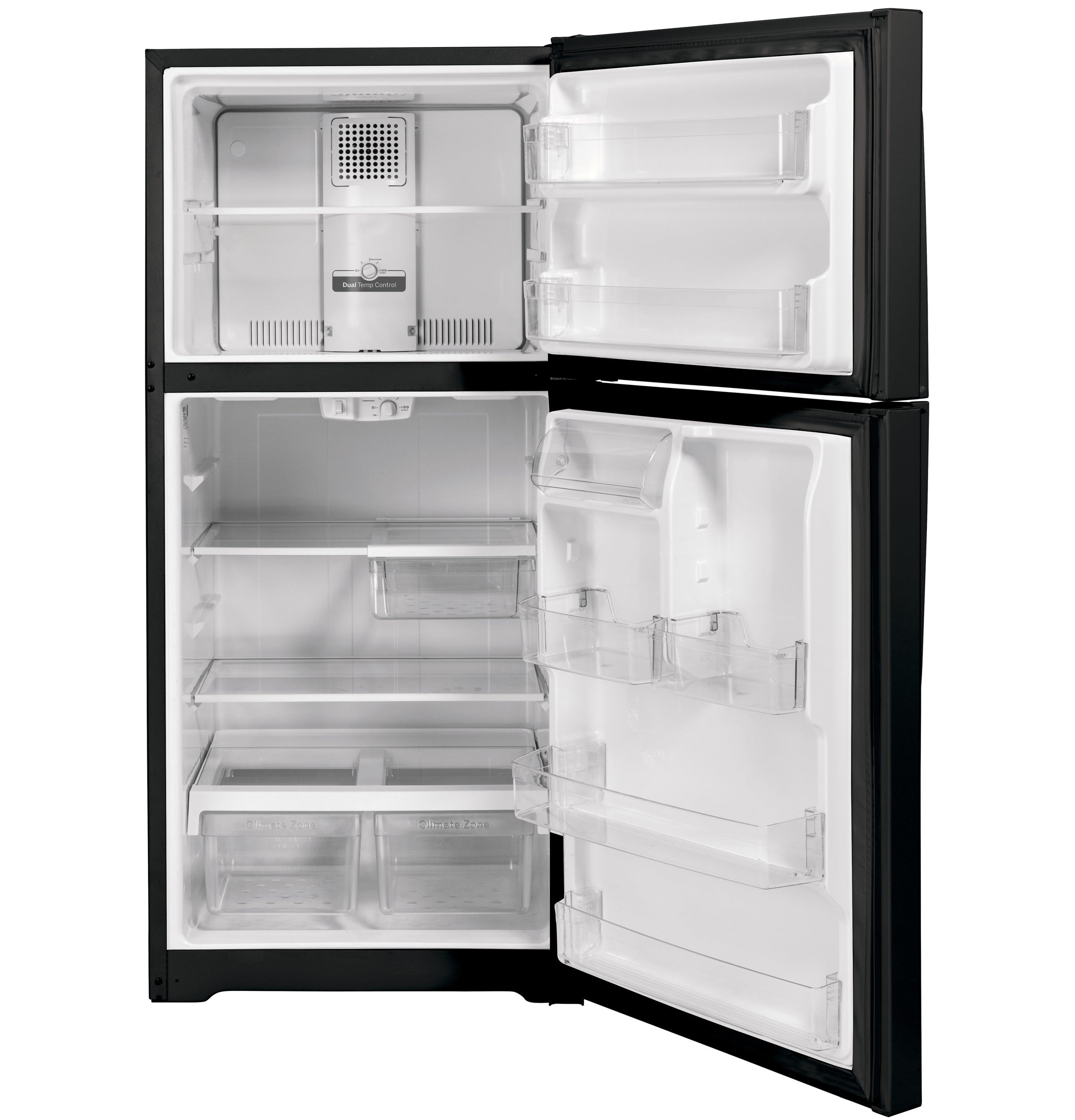 GE BLACK 21.9CU TOP FREEZER REFRIGERATOR - Refrigerators - Additional View 3