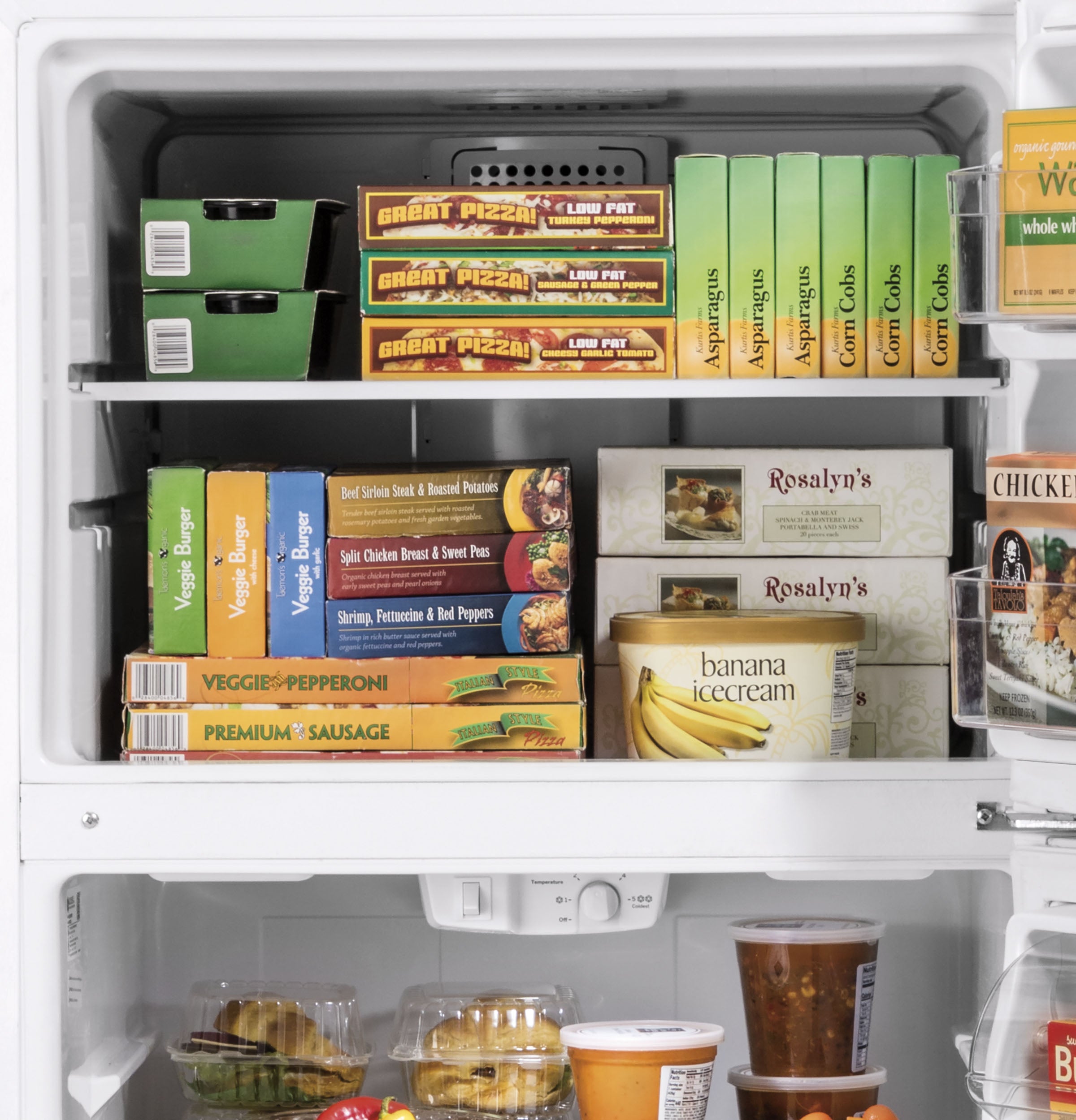 GE BLACK 21.9CU TOP FREEZER REFRIGERATOR - Refrigerators - Additional View 7