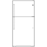 GE BLACK 21.9CU TOP FREEZER REFRIGERATOR - Refrigerators - Additional View 10