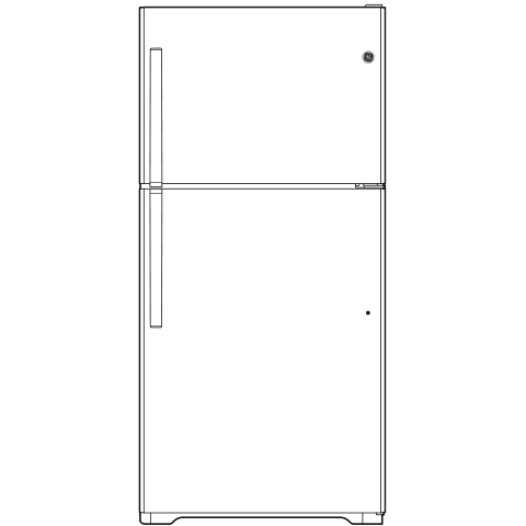 GE BLACK 21.9CU TOP FREEZER REFRIGERATOR - Refrigerators - Additional View 10