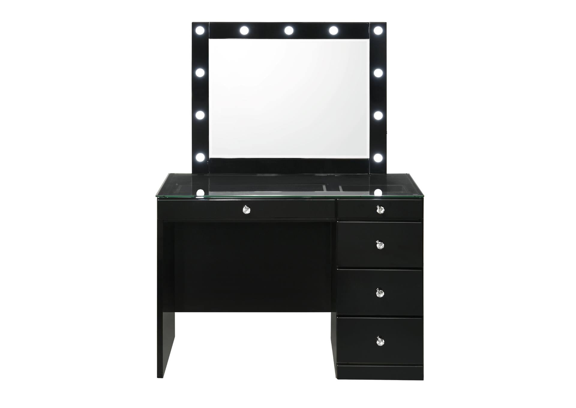 Morgan Vanity With Led Mirror - Black