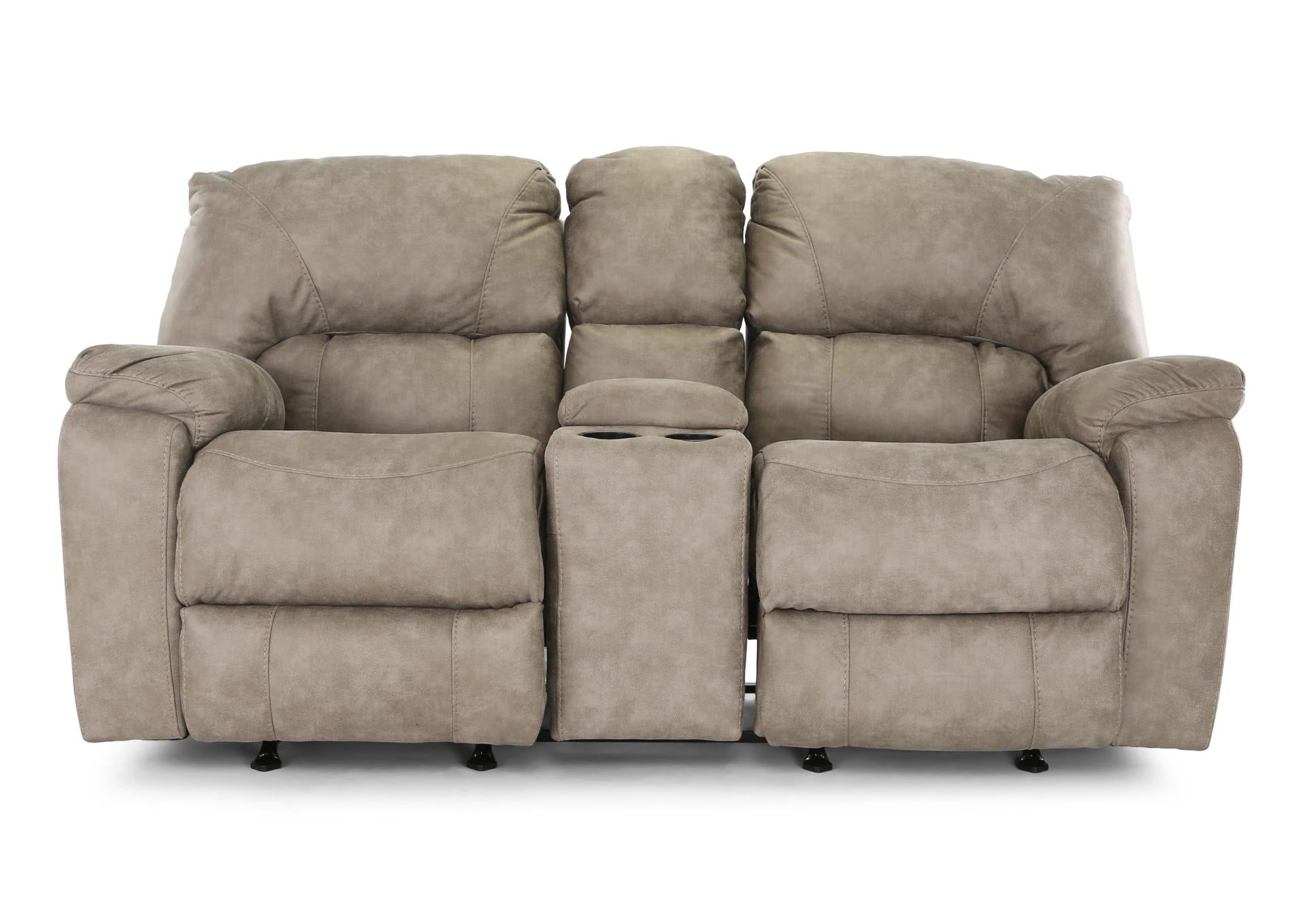 STETSON FOG ROCKING RECLINING LOVESEAT WITH CONSOLE