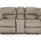 STETSON FOG ROCKING RECLINING LOVESEAT WITH CONSOLE