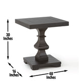 Steve Silver Furniture - DORYS SQUARE END TABLE - Dark Brown Wood - Tables - Additional View 1