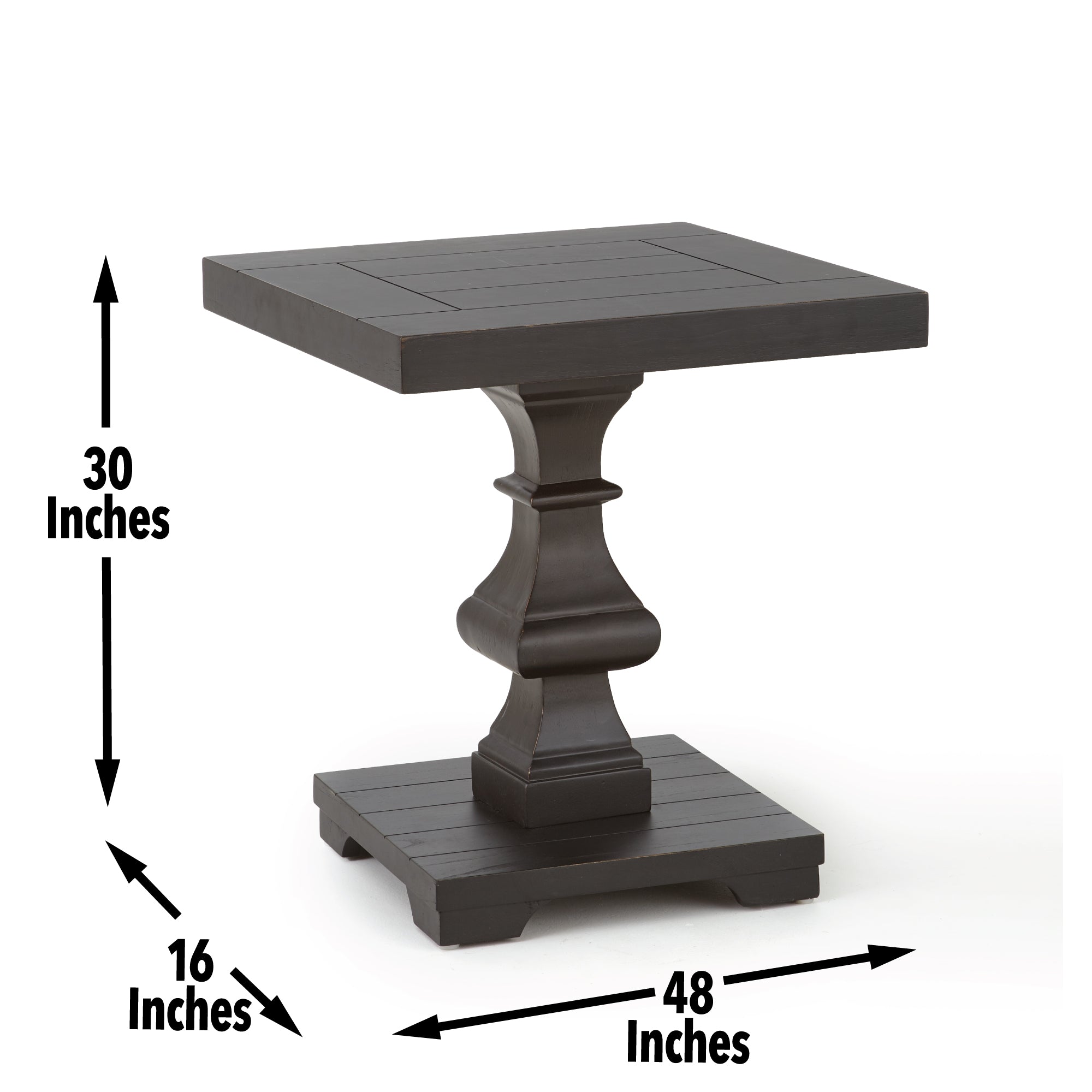 Steve Silver Furniture - DORYS SQUARE END TABLE - Dark Brown Wood - Tables - Additional View 1