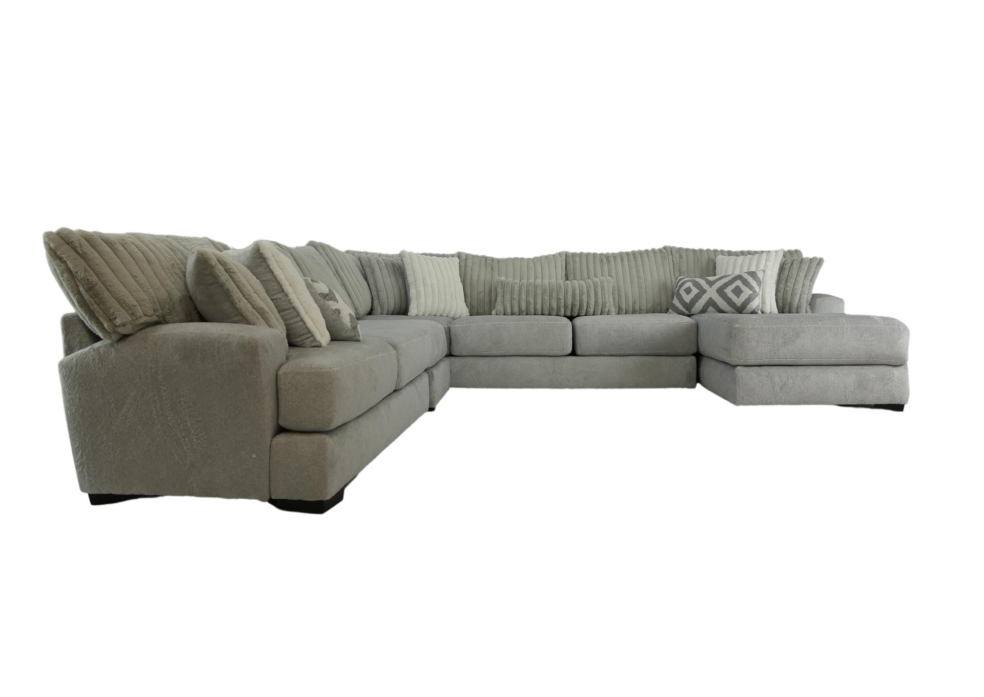 Mondo 4 Piece Sectional - Silver - Additional View 1