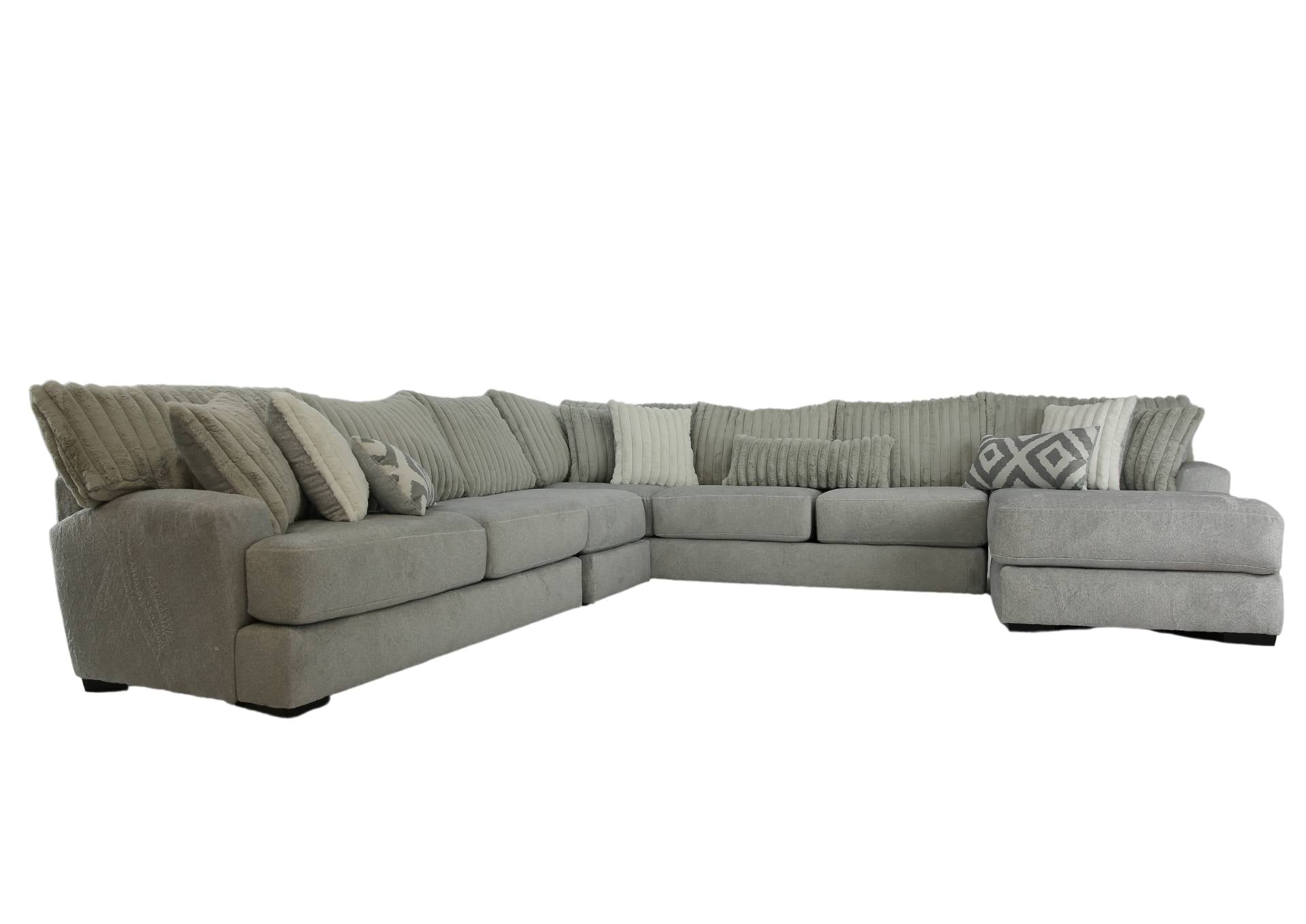 Mondo 4 Piece Sectional - Silver - Additional View 2