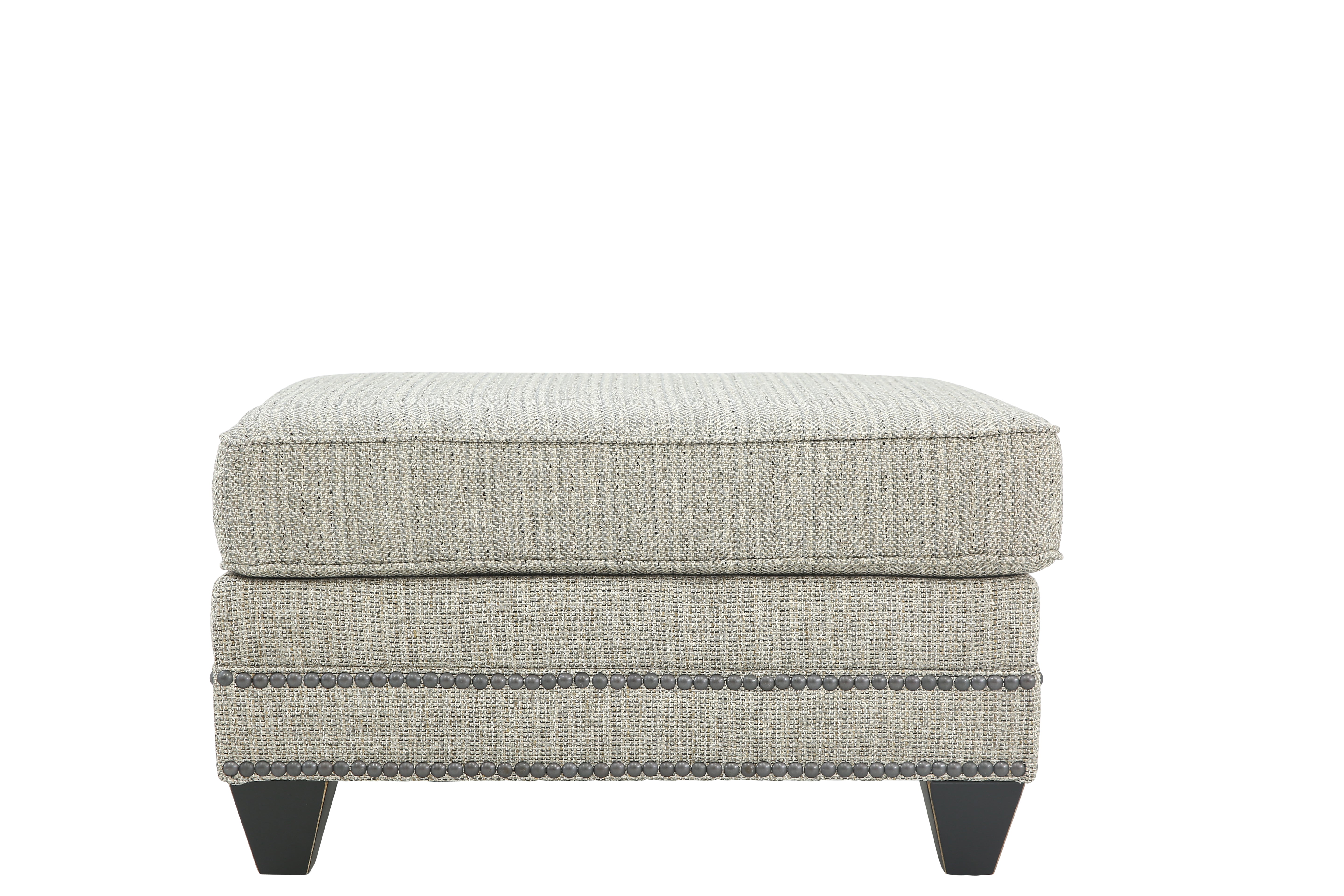 TWINE AND TWIG RATTAN OTTOMAN