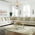 Ashley Furniture - Rawcliffe Parchment 4 Piece Sectional - Beige Fabric - Sectionals - Additional View 4