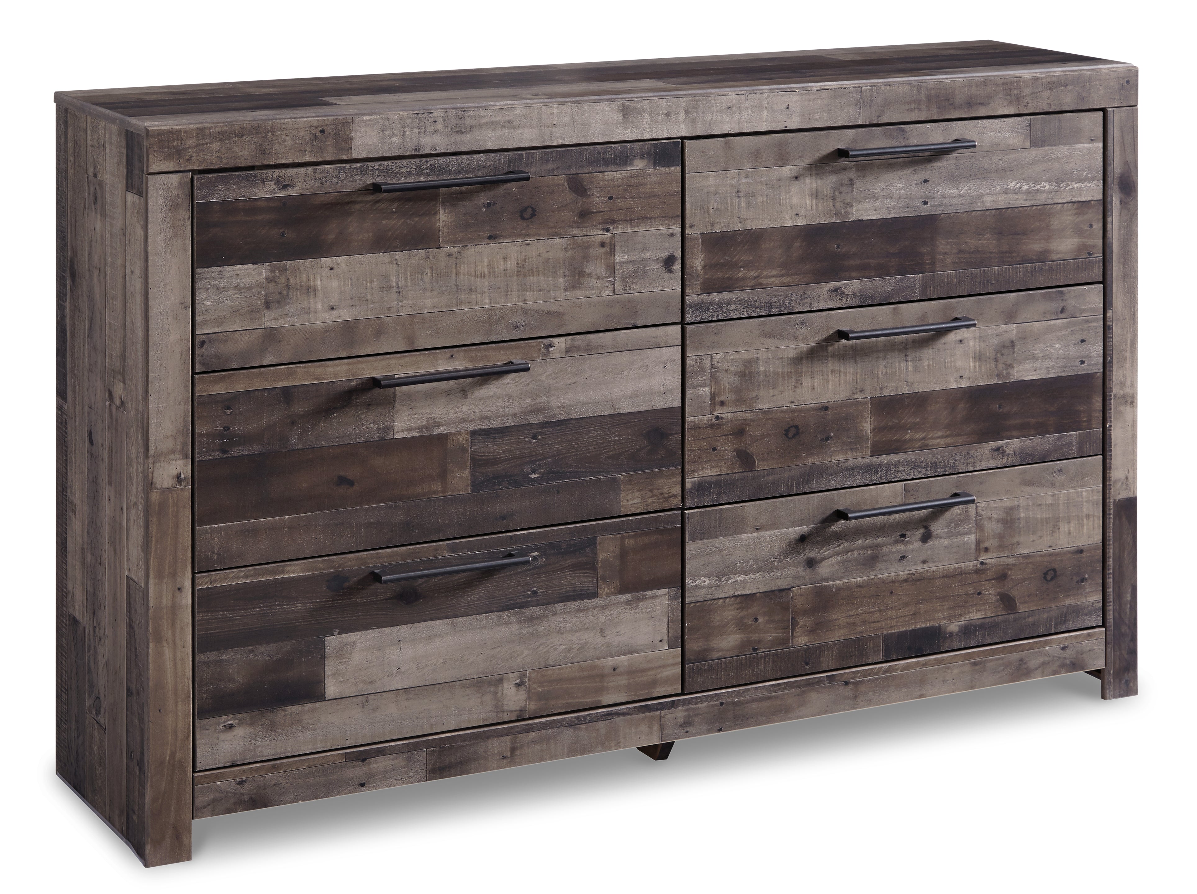 Ashley Furniture - Derekson Dresser - Grey - Dark Gray Wood - Dresser & Mirror