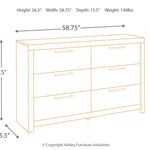 Ashley Furniture - Derekson Dresser - Grey - Dark Gray Wood - Dresser & Mirror - Additional View 3