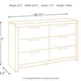 Ashley Furniture - Derekson Dresser - Grey - Dark Gray Wood - Dresser & Mirror - Additional View 3