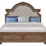 Mallory Light King Bed - Oak