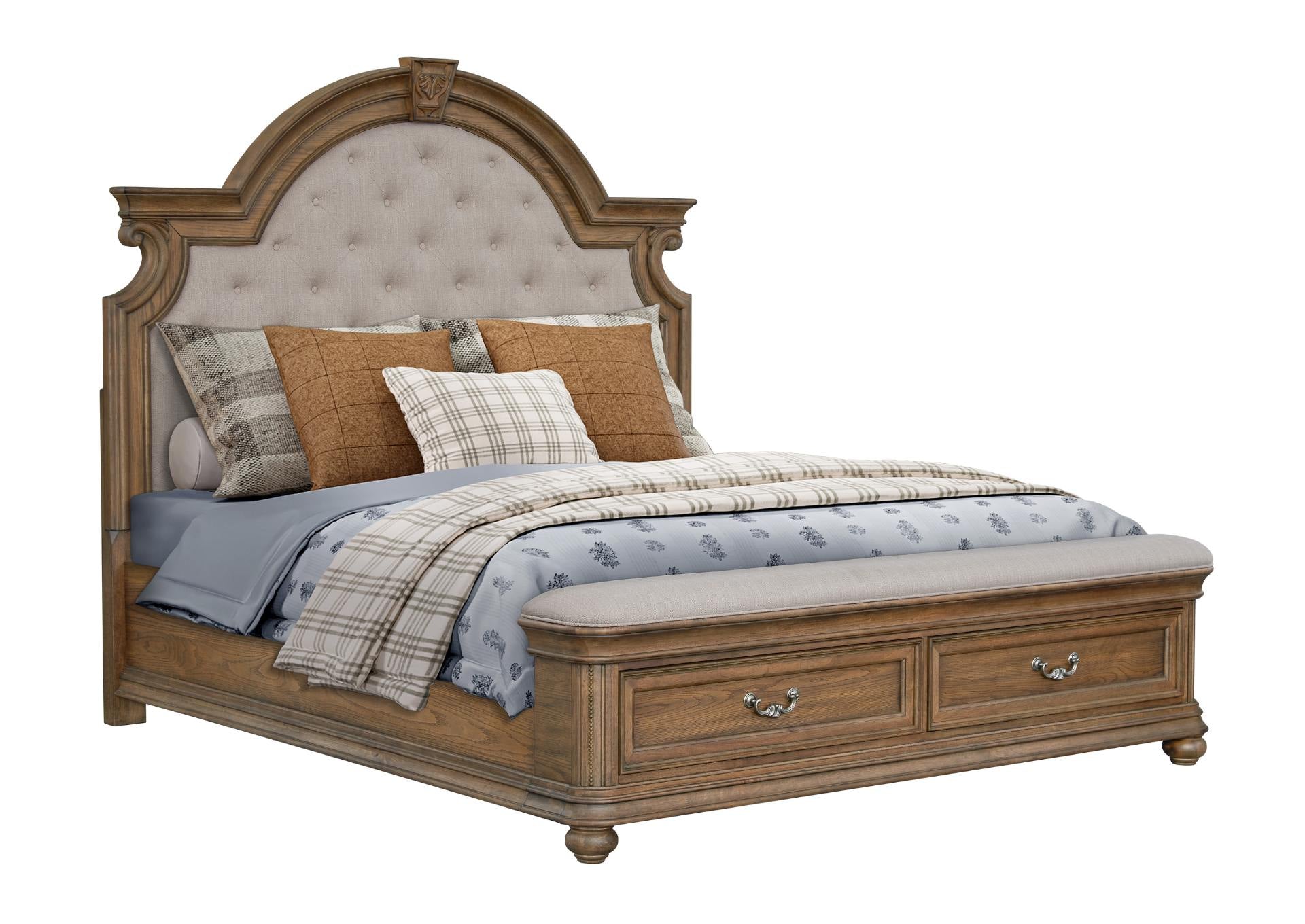 Mallory Light King Bed - Oak - Additional View 1