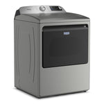 Whirlpool - MAYTAG SILVER 7.4CU ELECTRIC SMART DRYER WITH PET PRO OPTION - Pearl Silver Metal - Dryers