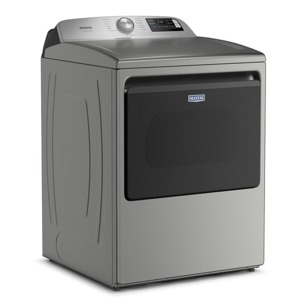 Whirlpool - MAYTAG SILVER 7.4CU ELECTRIC SMART DRYER WITH PET PRO OPTION - Pearl Silver Metal - Dryers