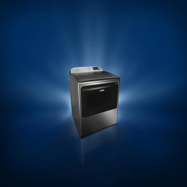 Whirlpool - MAYTAG SILVER 7.4CU ELECTRIC SMART DRYER WITH PET PRO OPTION - Pearl Silver Metal - Dryers - Additional View 2