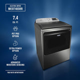 Whirlpool - MAYTAG SILVER 7.4CU ELECTRIC SMART DRYER WITH PET PRO OPTION - Pearl Silver Metal - Dryers - Additional View 4